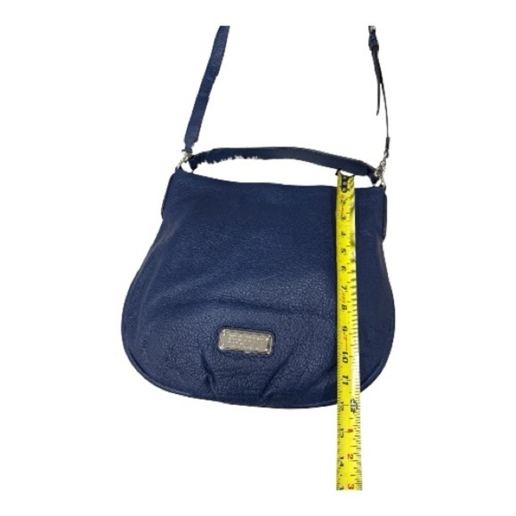MARC BY MARC JACOBS Q Hillier Pebbled Hobo Shoulder Bag Navy - Picture 10 of 16